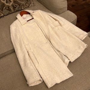Cream wool coat jacket